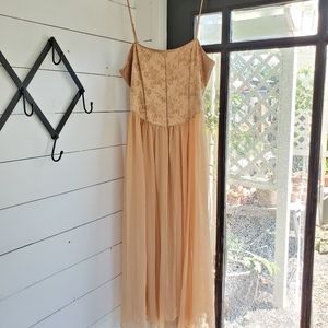Victoria's Secret Vintage Gold Lace Back Slip